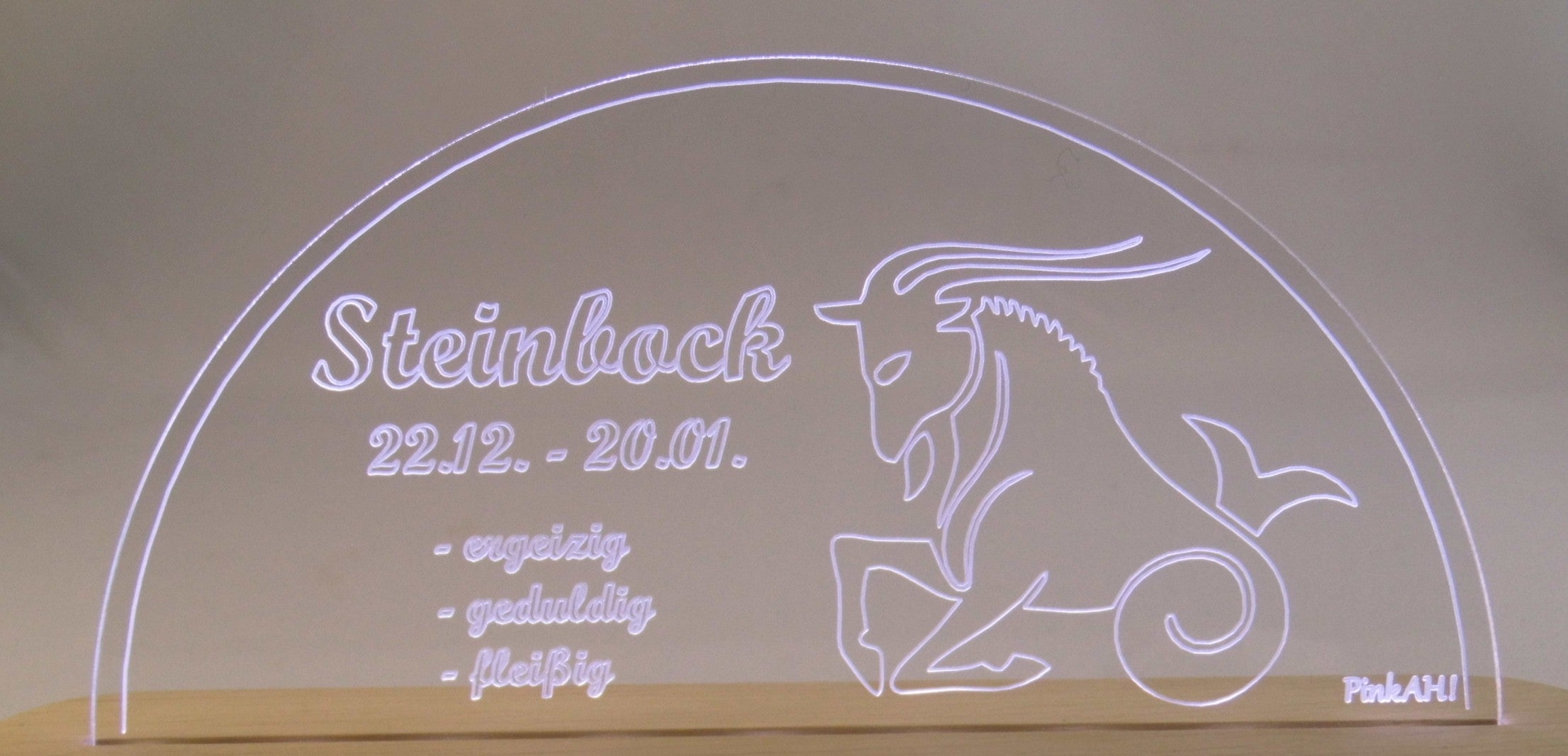 Wechselmotiv Sternzeichen Steinbock Motiv für LED Schwibbogen Sockel